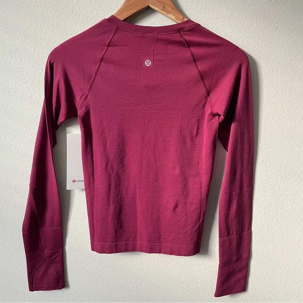 NWT Lululemon Swiftly Tech Long-Sleeve Shirt 2.0 *Race Length Deep Luxe Size 2 - Picture 2 of 7
